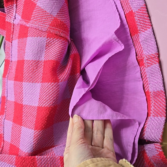 Ann Taylor Pink Purple Plaid Belted Midi Checkered Sleeveless Dress Sz Pepite 0 - Picture 10 of 14